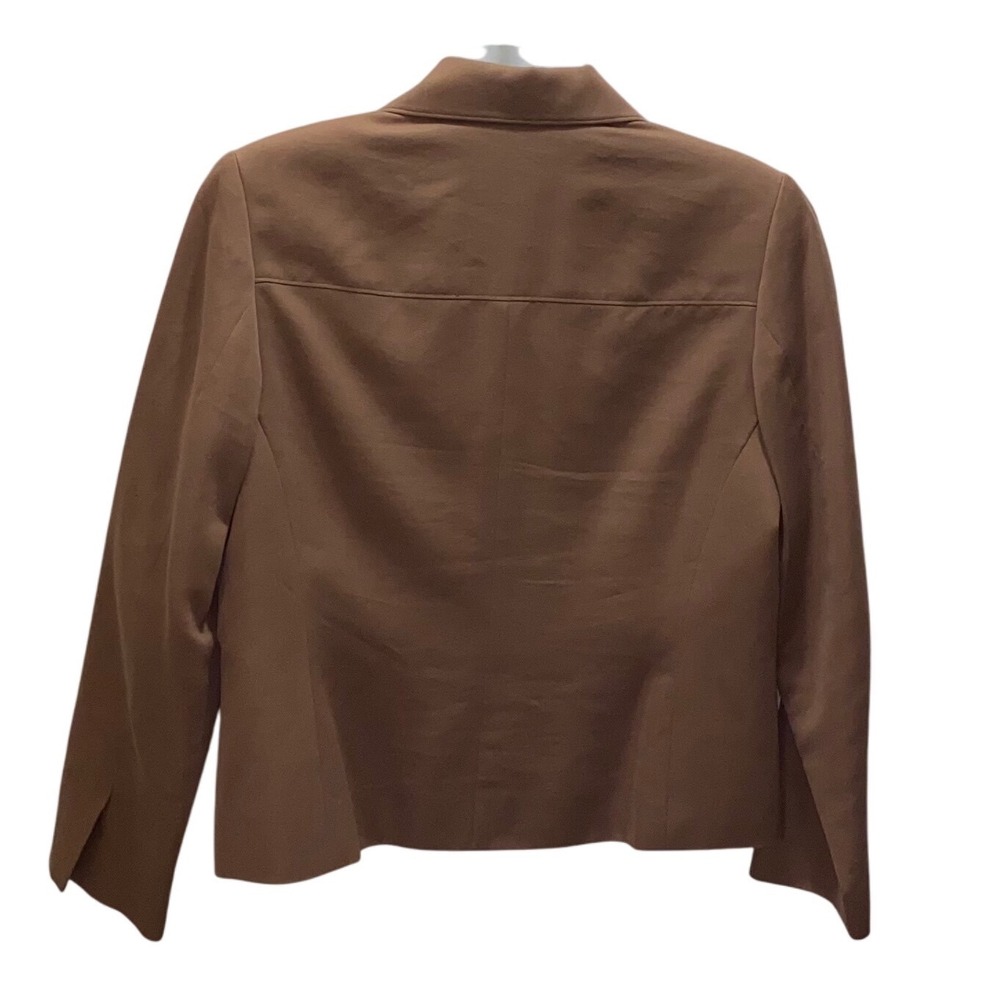 Pendleton Petite Blazer Jacket Brown Silk‎ Cotton… - image 6
